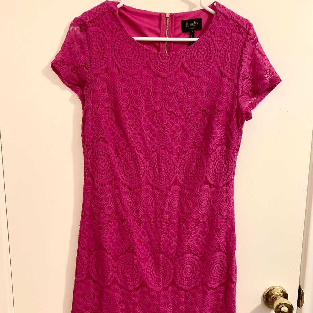Pink lace dress